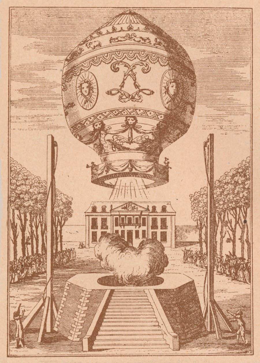 První výstup balónem, c1785 1919 od Unbekannt