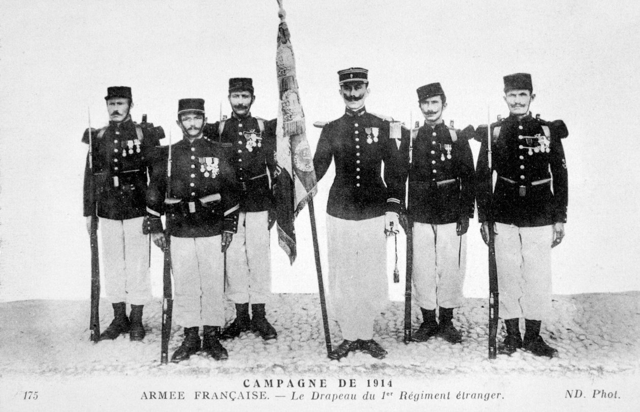 Vlajka 1. pluku francouzské cizinecké legie, 1914 od Unbekannt