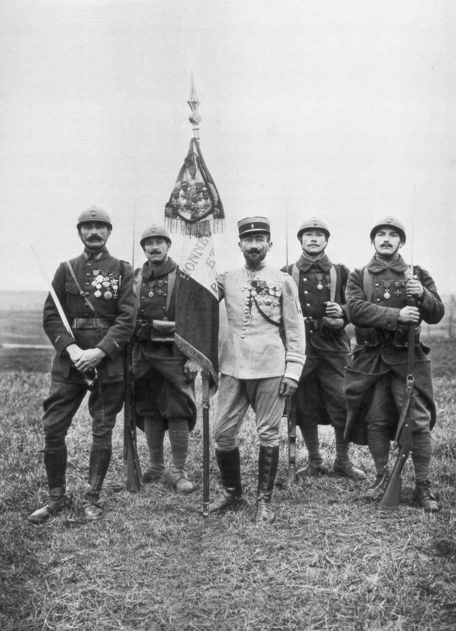 Vlajka Regiment de Marche, Francouzské cizinecké legie, c1914-1918 od Unbekannt