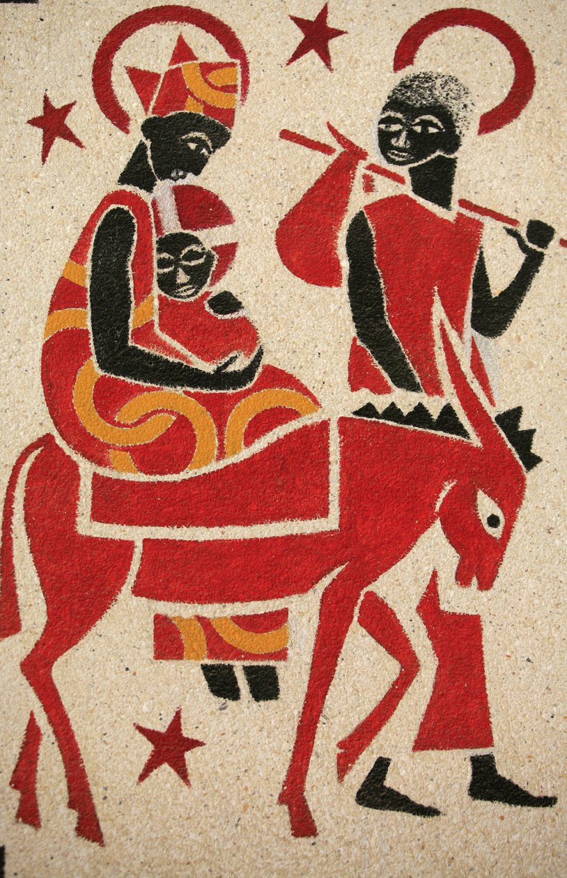 Let do Egypta Fresku kostela opatství Keur Moussa navrhl a namaloval v roce 1963 Dom Georges Saget Keur Moussa Senegal od Unbekannt