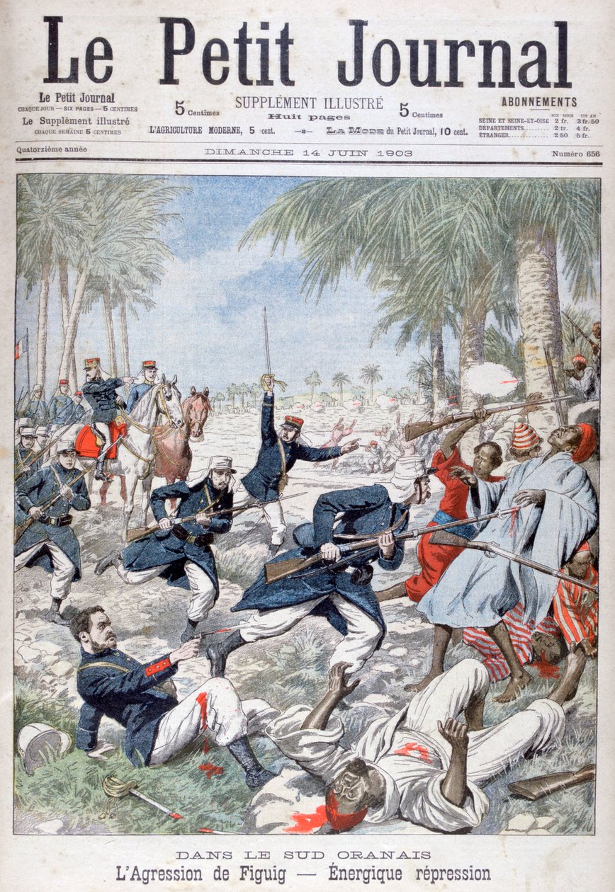 Silná represe ve Figuig, jihovýchodní Maroko, 1903 od Unbekannt