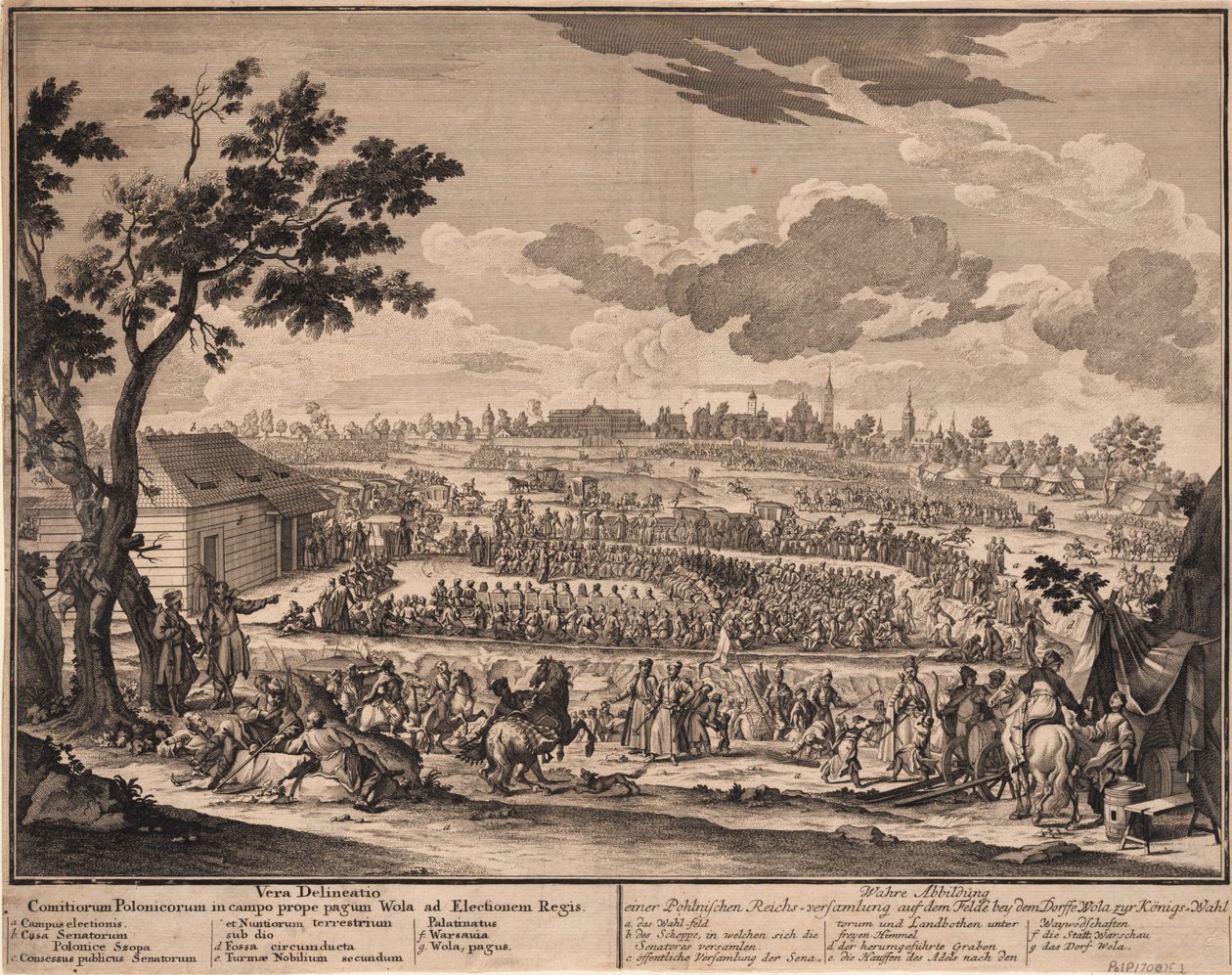 Svobodná volba Augusta II. ve Wole u Varšavy v roce 1697, 1700 od Unbekannt