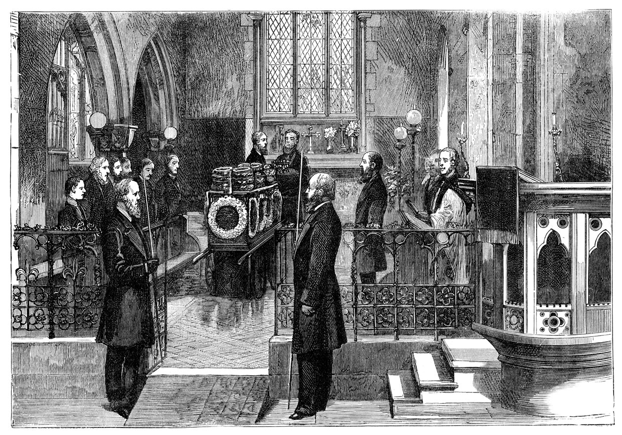 Pohřeb Benjamina Disraeliho 1804-1881, britského premiéra, konec 19. od Unbekannt