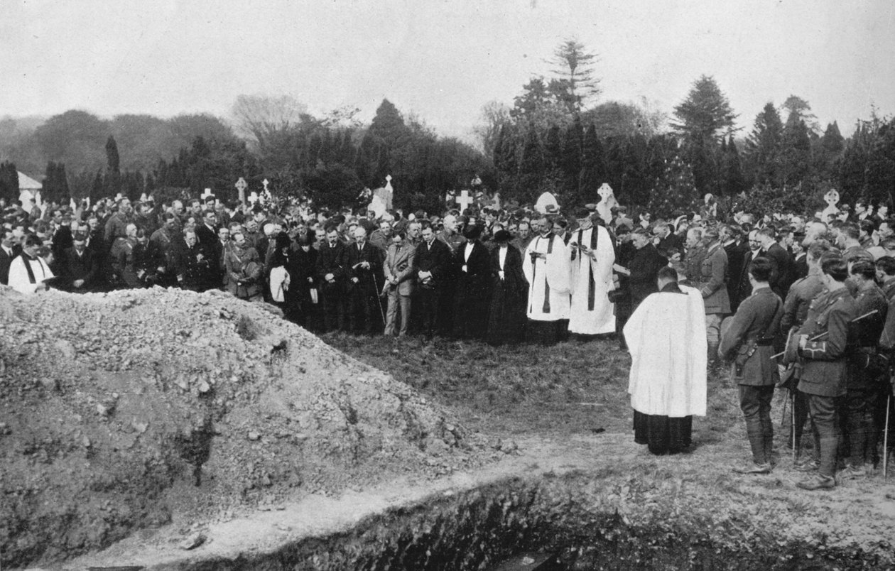 Pohřeb některých obětí Lusitania v Queenstownu, 1915 od Unbekannt