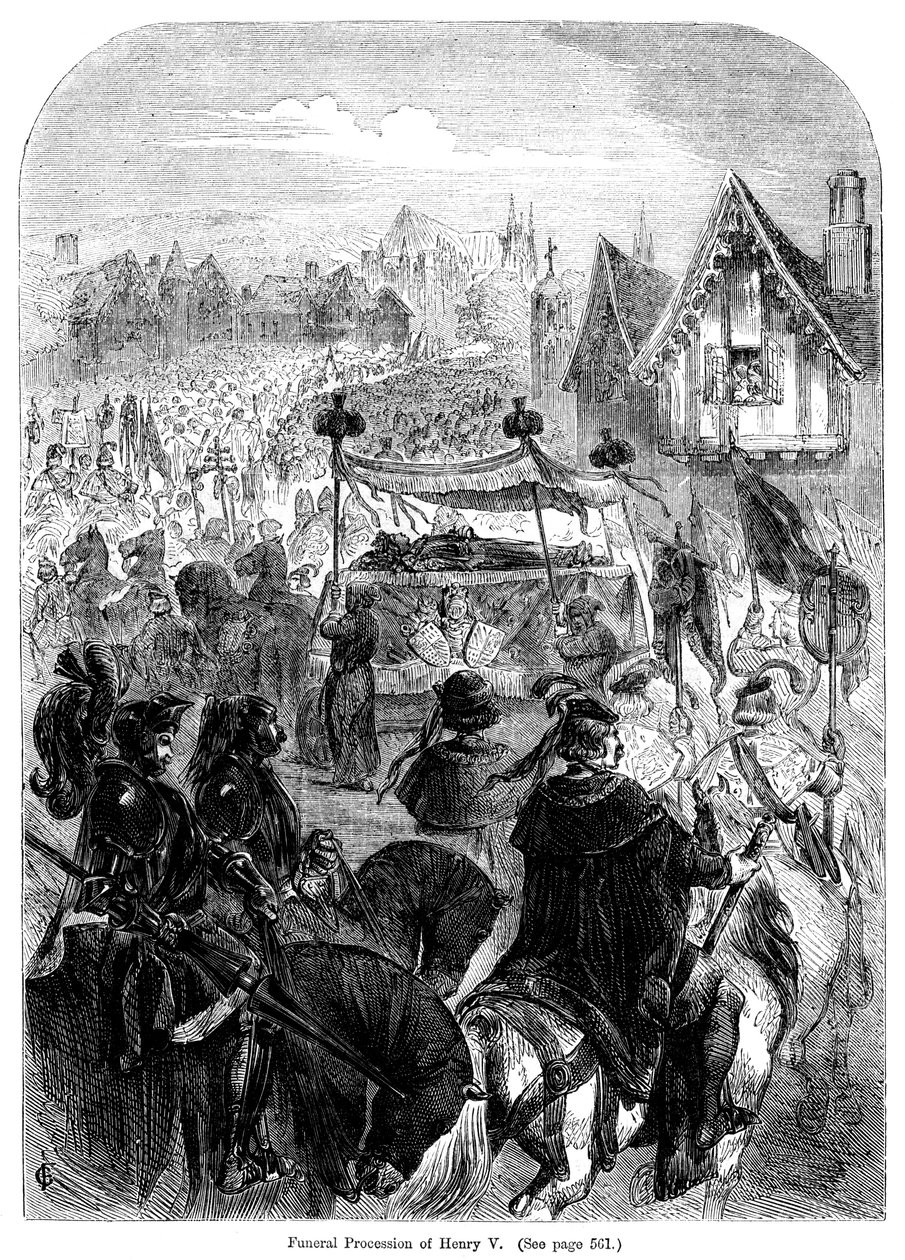 Pohřební průvod krále Jindřicha V., 1422 od Unbekannt