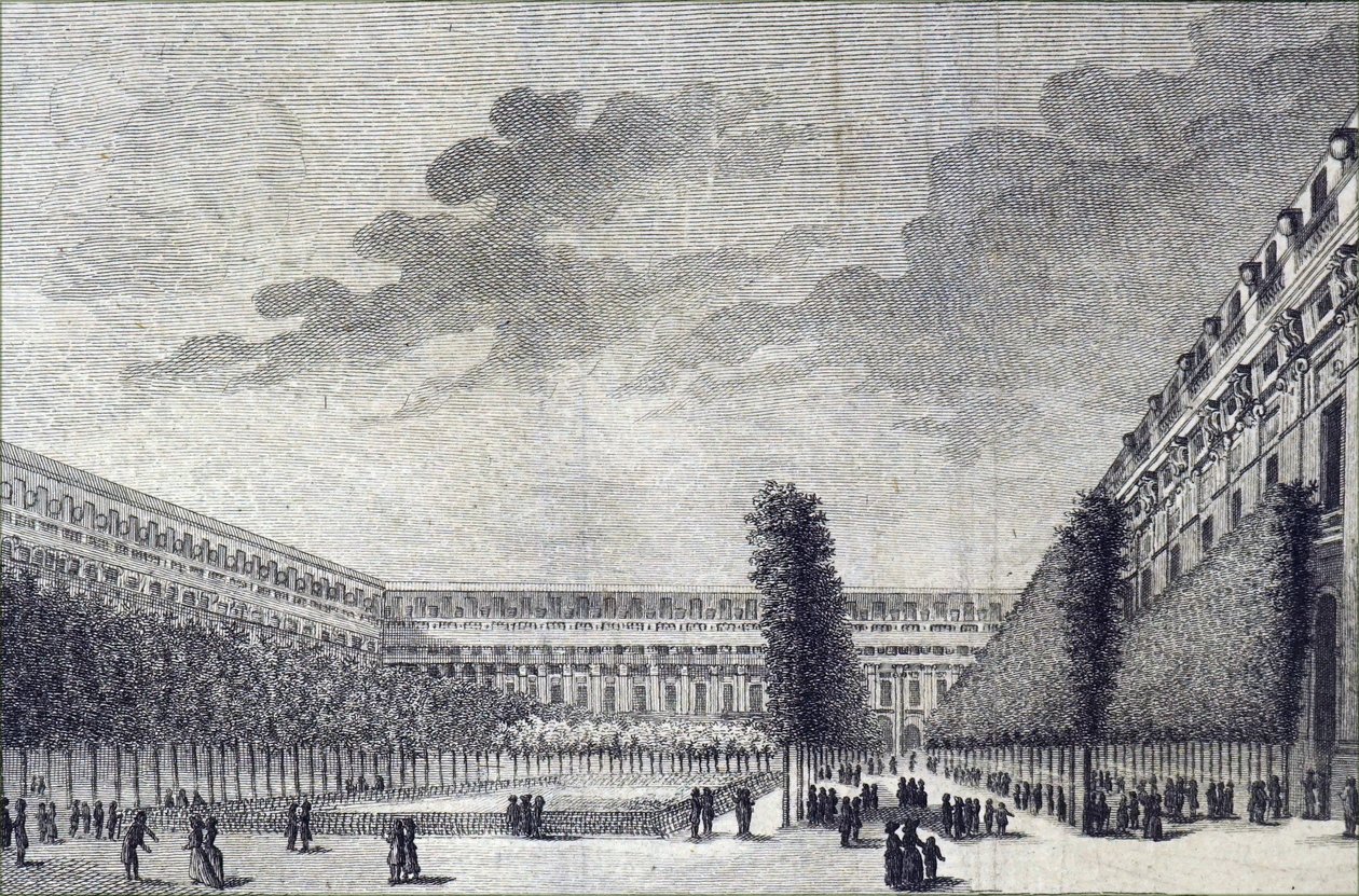 Zahrady Palais Royal v Paříži. od Unbekannt