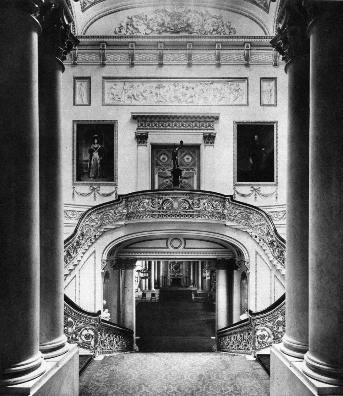 Velké schodiště v Buckinghamském paláci, Londýn, 1935 od Unbekannt