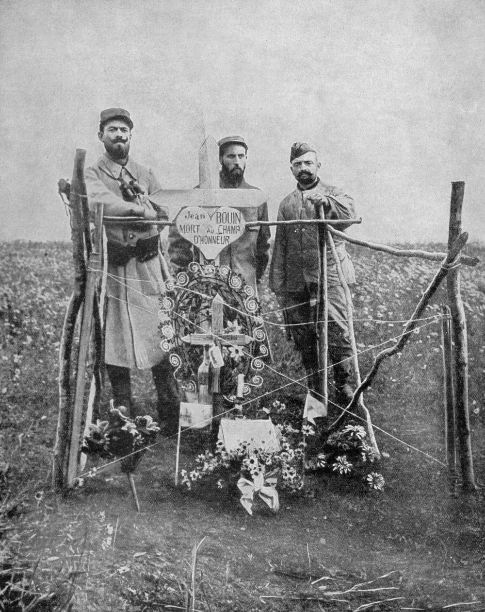 Hrob seržanta Jeana Bouina, francouzského vojáka, Francie, první světová válka, 1915 od Unbekannt