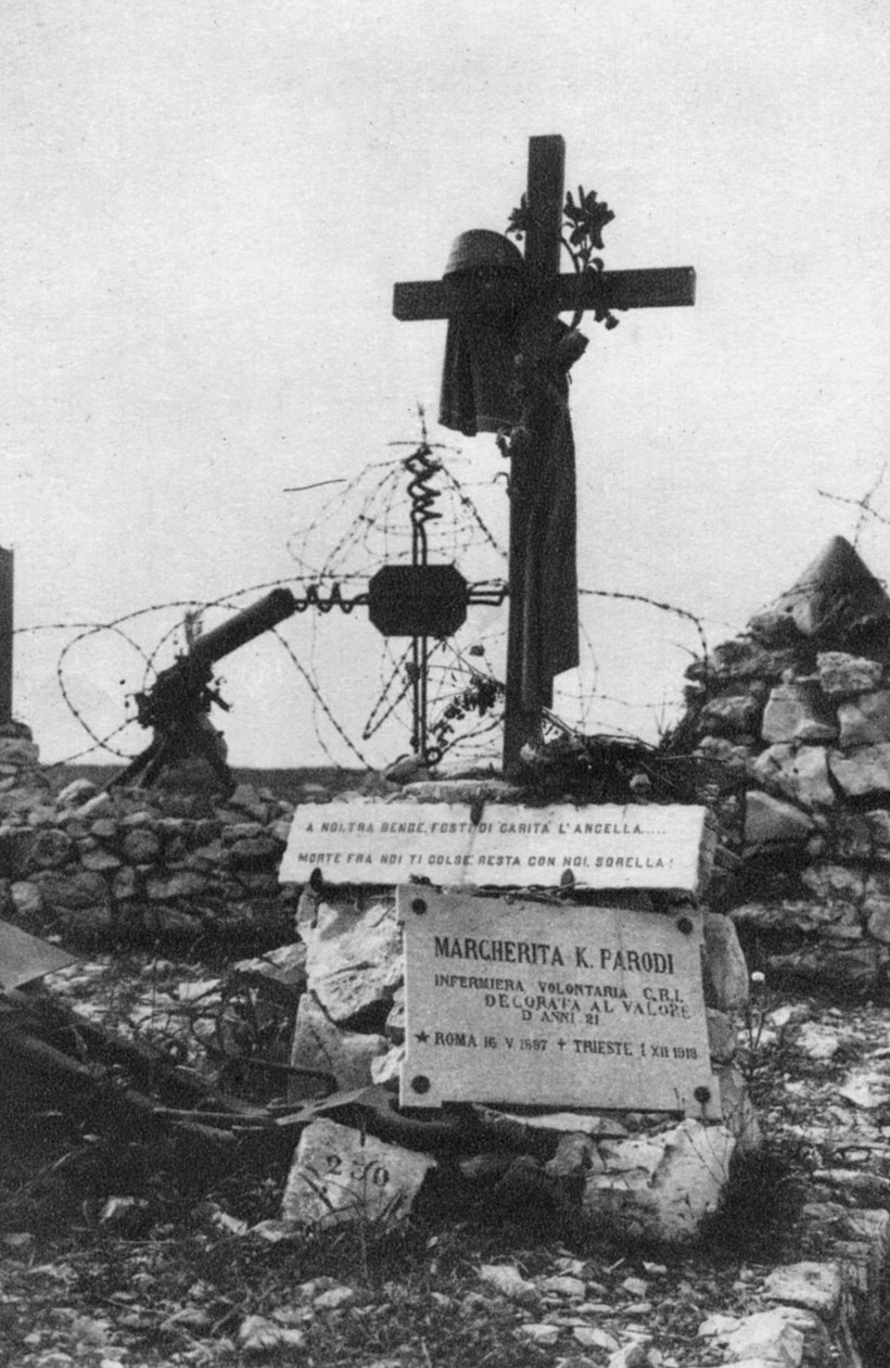Hrob dobrovolné sestry italského Červeného kříže, c1918 od Unbekannt