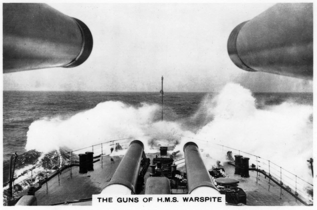 Děla bitevní lodi HMS Warspite, 1937 od Unbekannt