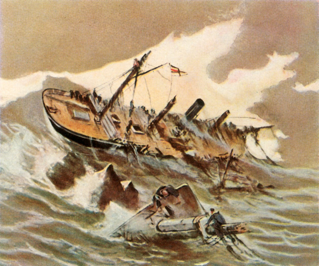Bojový člun Iltis ztroskotal, 1896, 1936. od Unbekannt