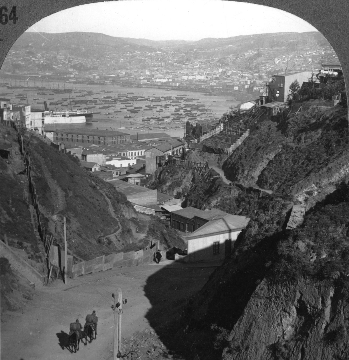Přístav a město Valparaiso, Chile, c1900 od Unbekannt