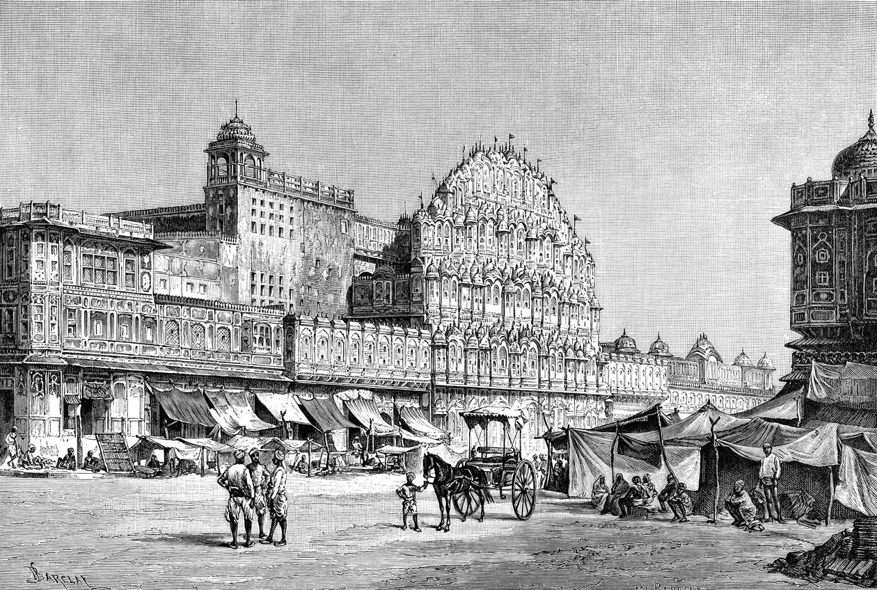 Hlavní ulice v Jaipur, Indie, 1895 od Unbekannt