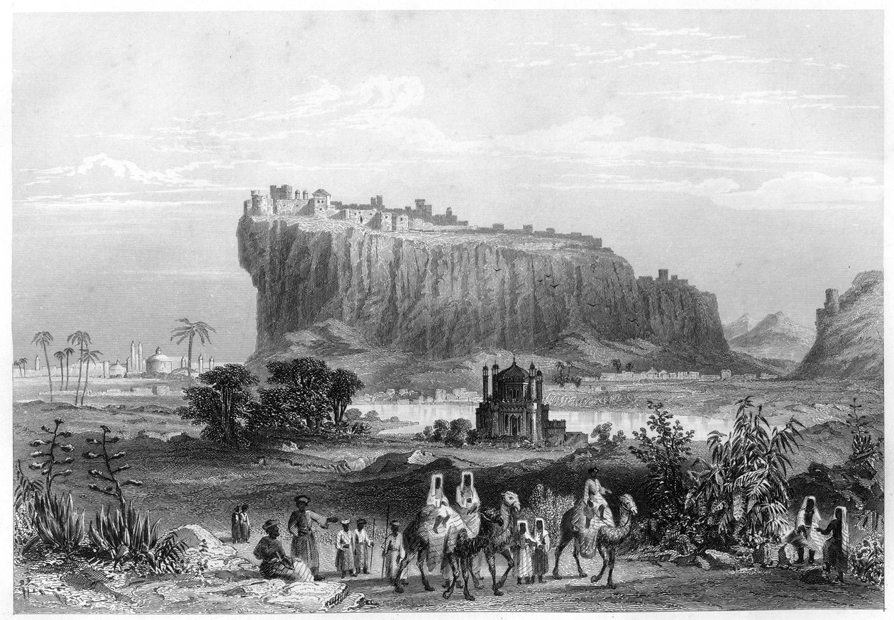 Pevnost na kopci Gwalior, Indie, c1860 od Unbekannt