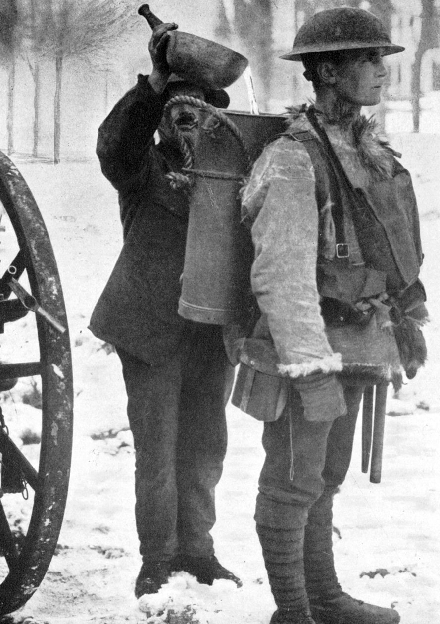 Horký polévkový muž na frontě, první světová válka, 1916, c1920 od Unbekannt