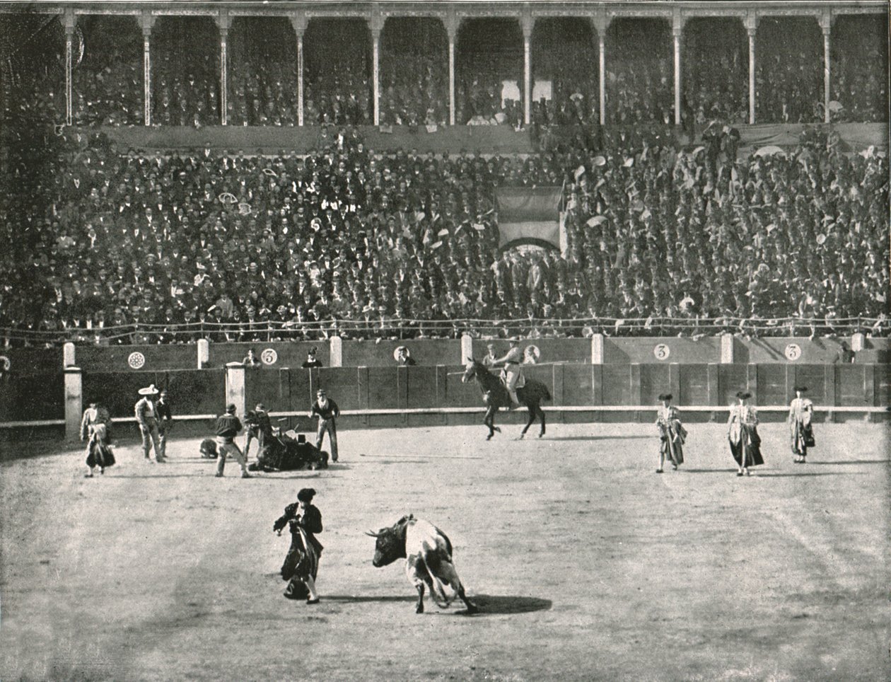 Interiér býčí arény, Madrid, Španělsko, 1895. od Unbekannt