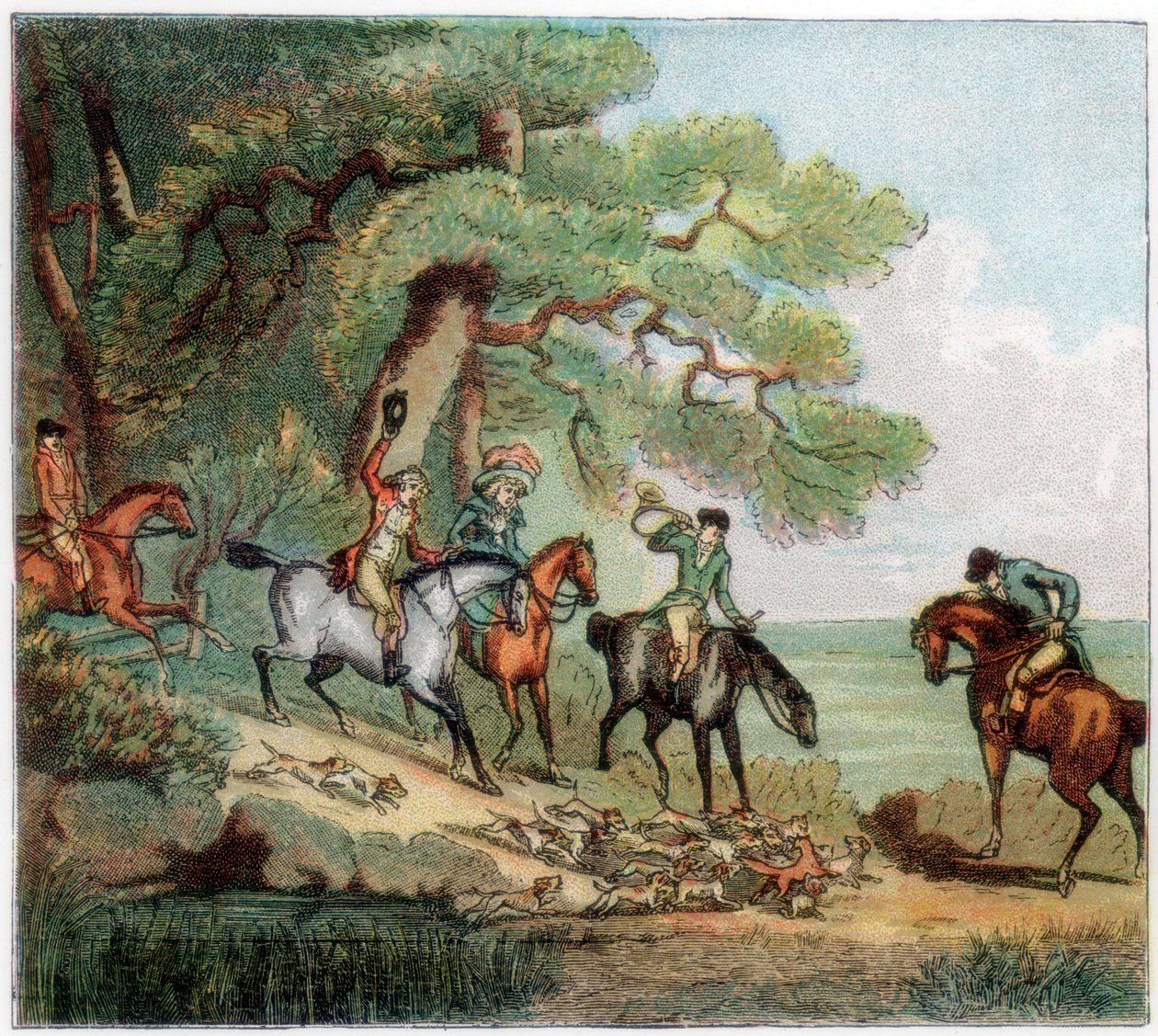 Zabití, lov na lišku, 1787 1890 od Unbekannt