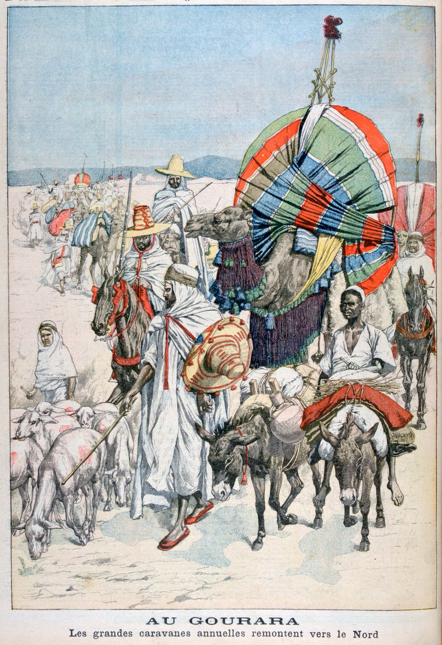 Velké roční karavany mířící na sever, Gourara, Alžírsko, 1903 od Unbekannt
