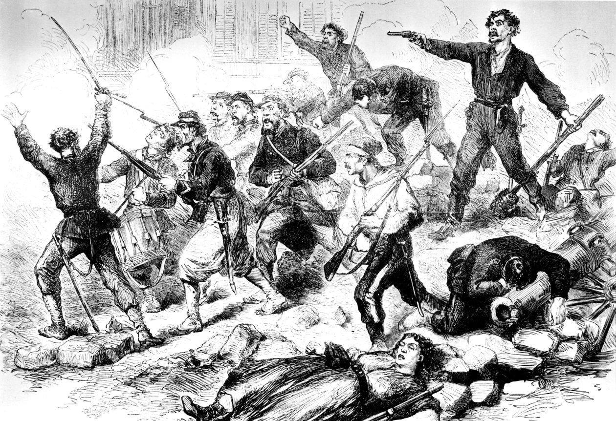 Poslední bitva komunardů května 1871, Pařížská komuna od Unbekannt