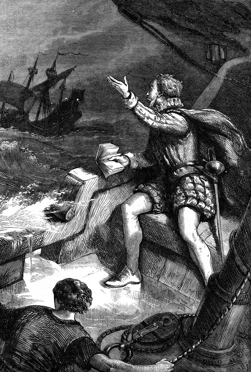 Poslední chvíle sira Humphreyho Gilberta, 1583 c1880 od Unbekannt