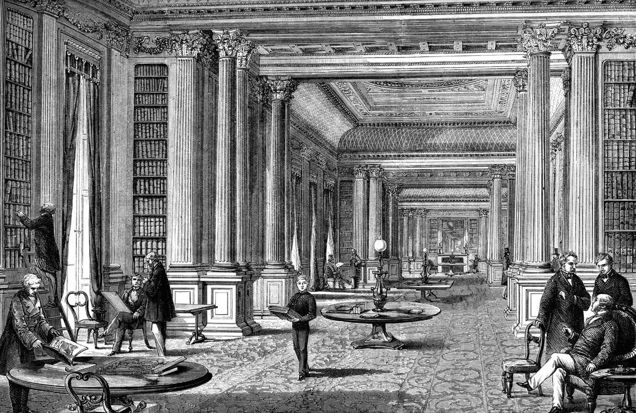 Knihovna Reform Club, Londýn, 1891 od Unbekannt