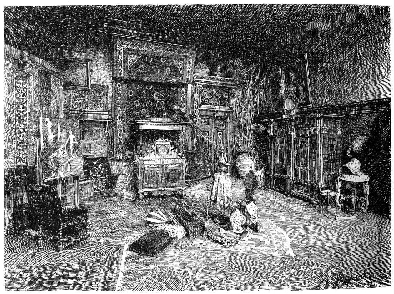 Malý ateliér Hanse Makarta, Vídeň, Rakousko, c1880-1882 od Unbekannt