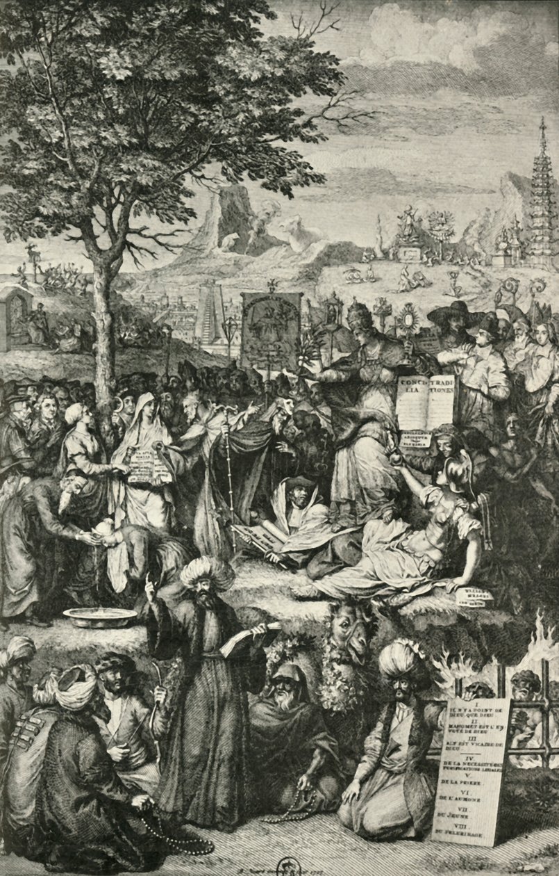 Hlavní světová náboženství, c1723, 1908. od Unbekannt