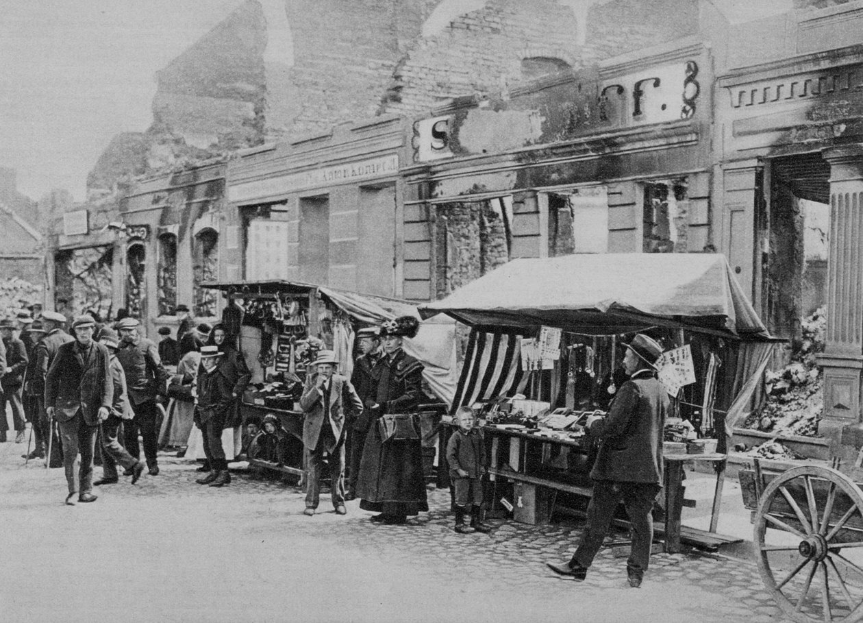 Trh v troskách Hohenstein, východní Prusko, první světová válka, 1915 od Unbekannt