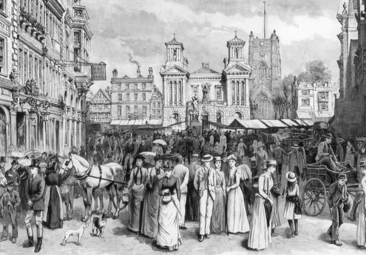 Tržiště, Kingston upon Thames, Surrey, 1890 od Unbekannt