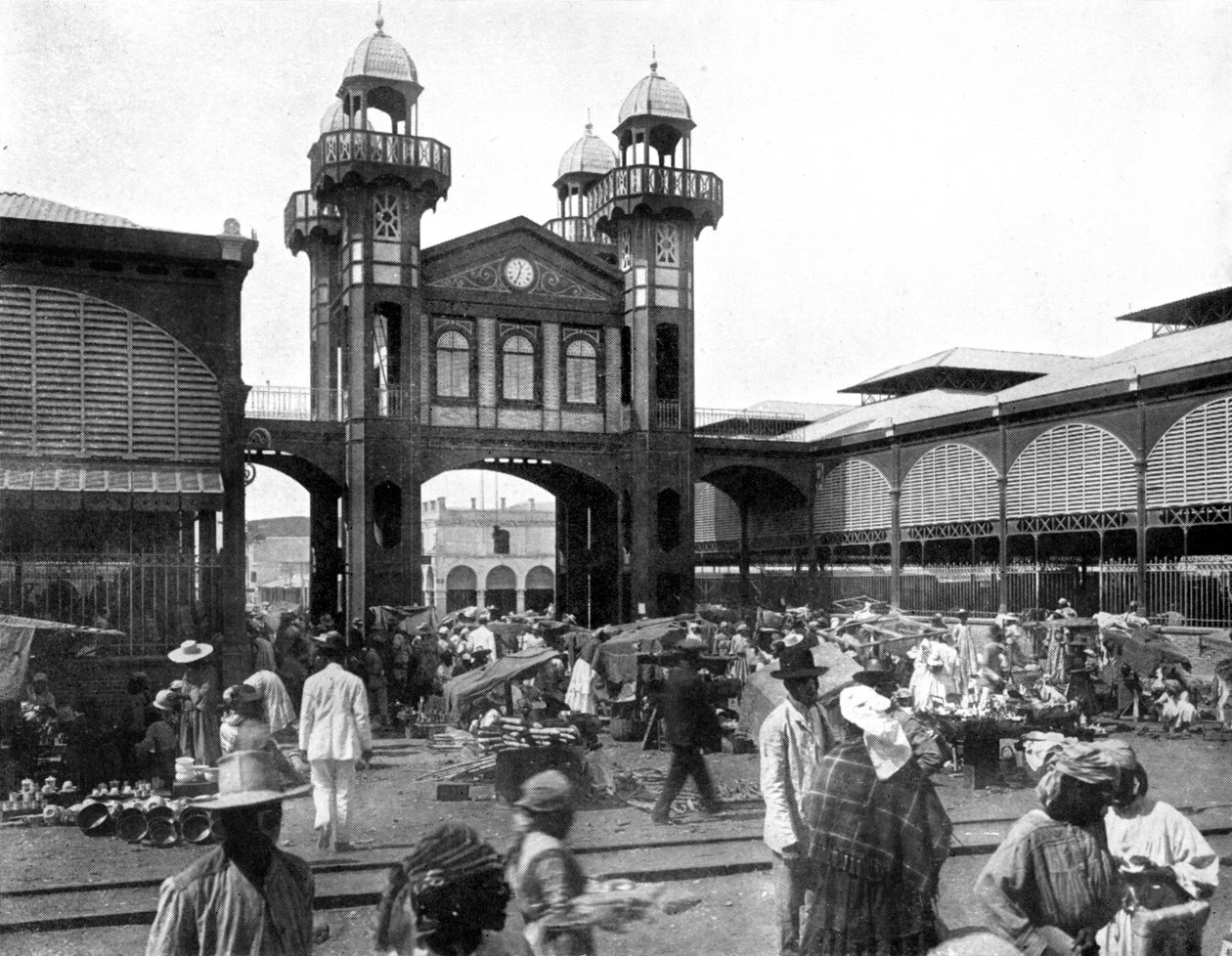 Tržiště, Port-au-Prince, Haiti, 1926 od Unbekannt