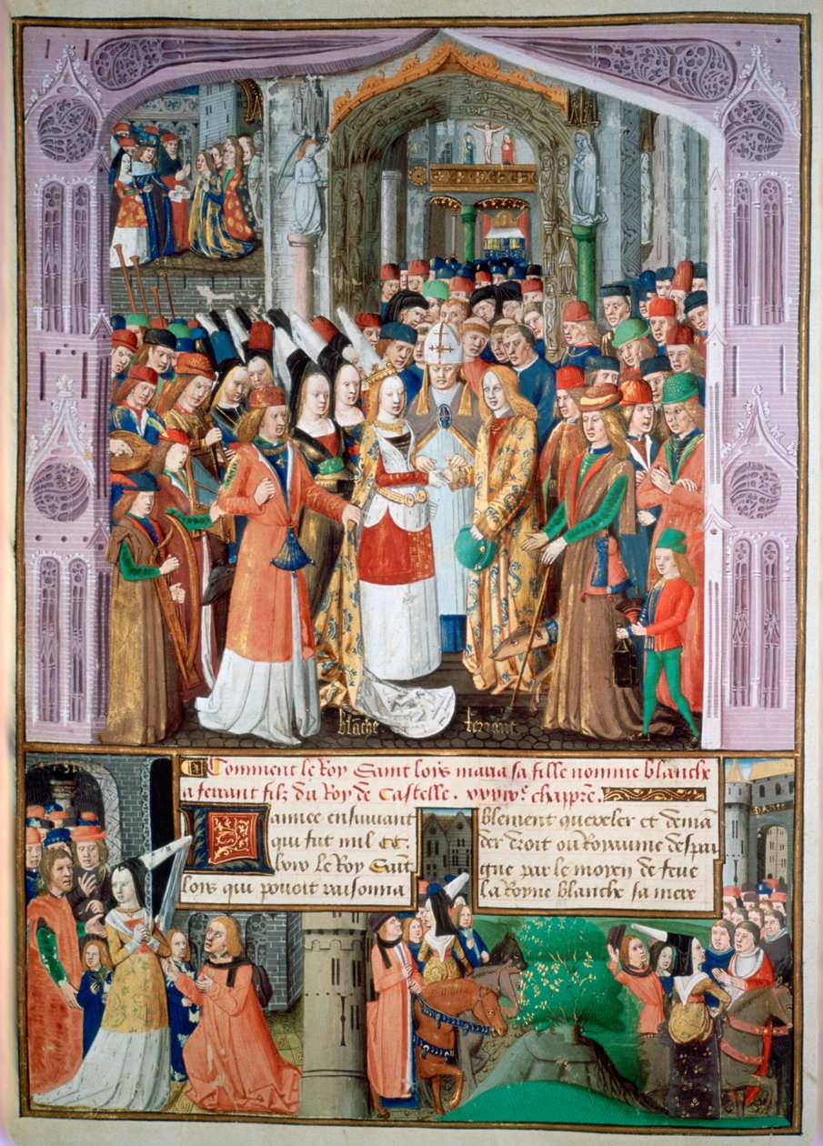Sňatek Blanche a Fernanda, 1269, 15. století od Unbekannt
