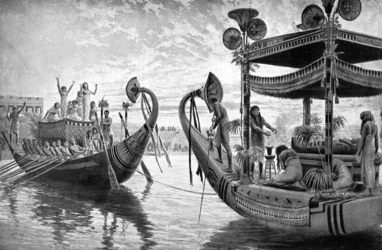 Mumie Tutanchamona překračující Nil naposledy, Egypt, 1325 př.nl 1933-1934 od Unbekannt