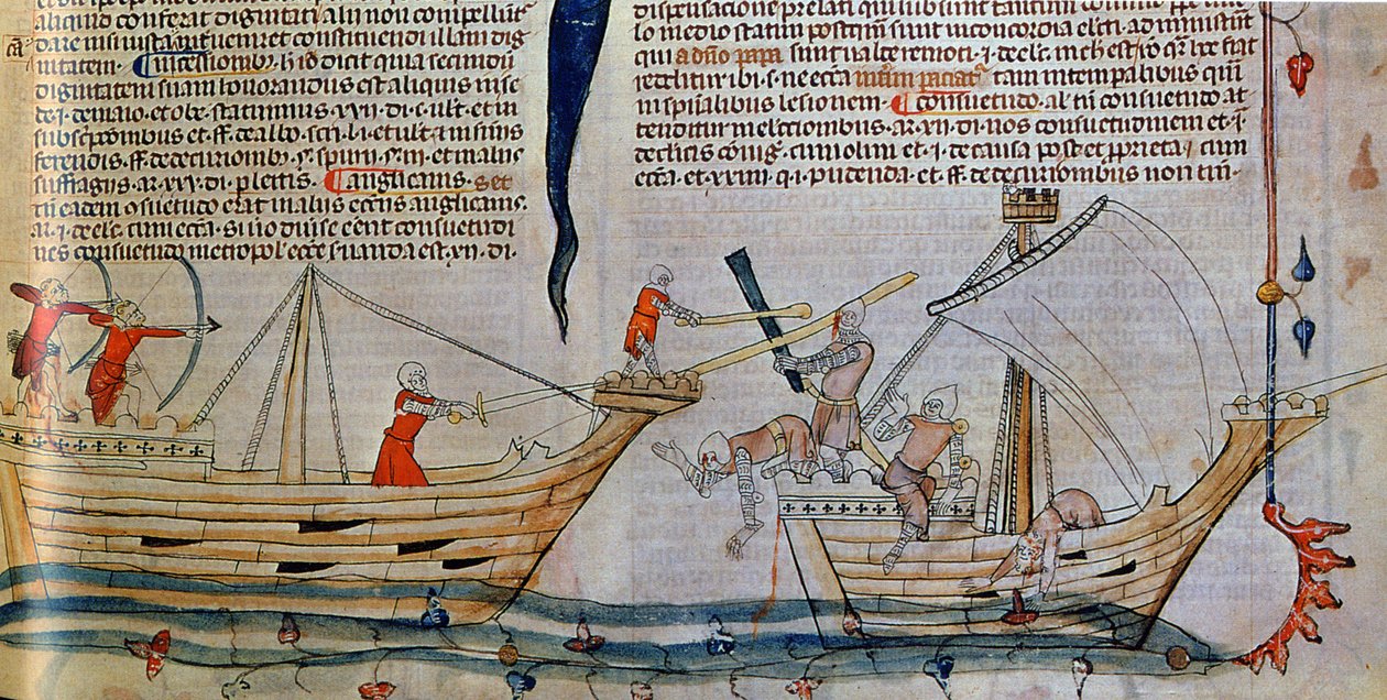 Námořní bitva, asi 1340 od Unbekannt