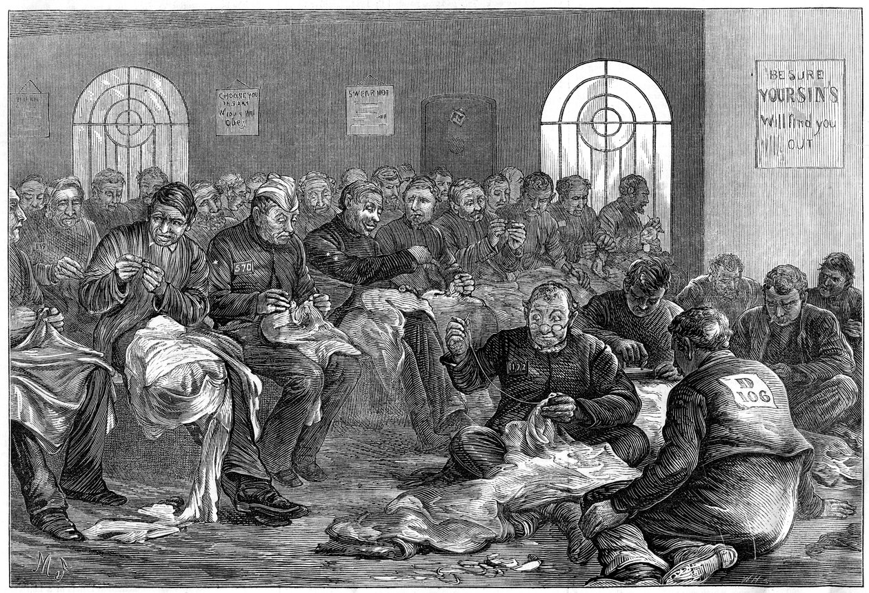 Jehelna, věznice Clerkenwell, Londýn, 1874 od Unbekannt