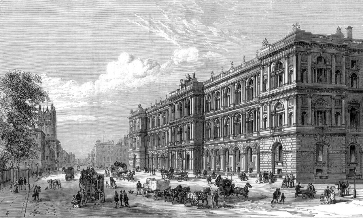 Nové kanceláře Home and Colonial, Parliament Street, Westminster, Londýn, 1875 od Unbekannt
