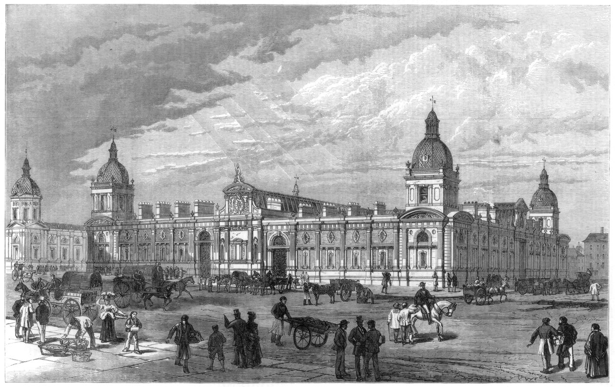Nový Metropolitan Poultry Market, Smithfield, Londýn, 1875 od Unbekannt