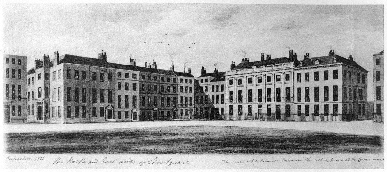 Severní a jižní strana Soho Square, Londýn, 1826 1907 od Unbekannt