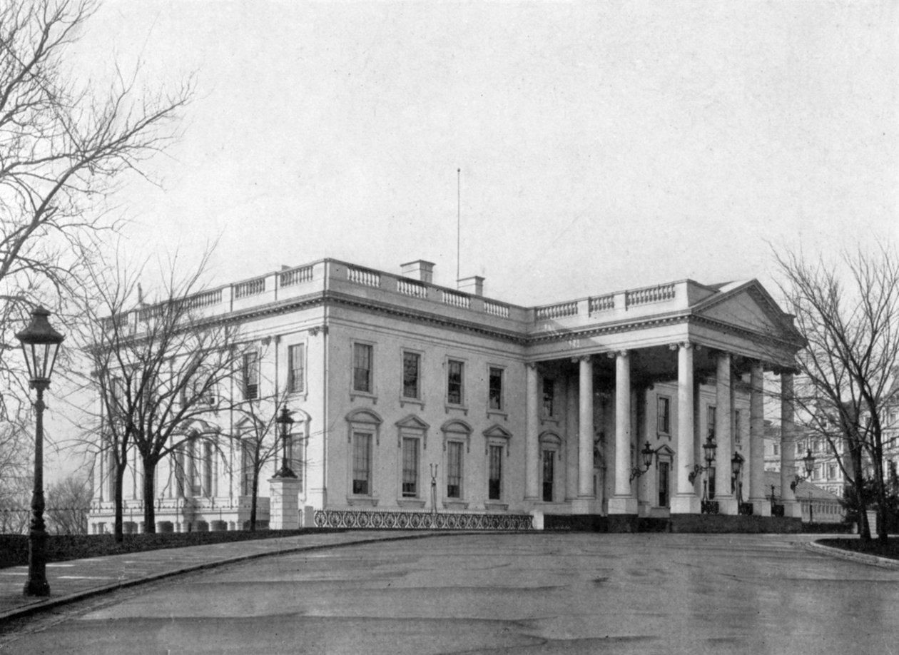 Severní portikus Bílého domu, Washington D.C., USA, 1908 od Unbekannt