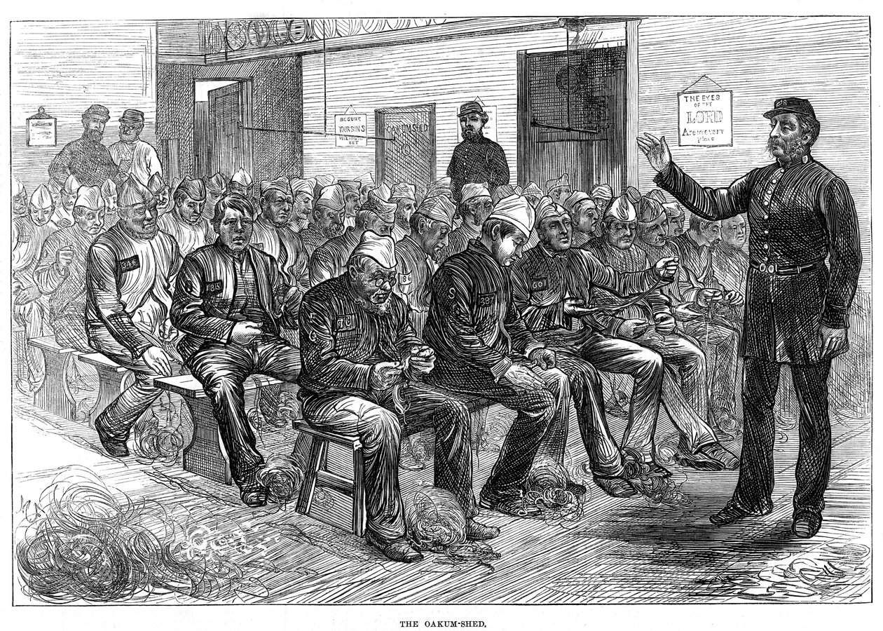 Oakum-kůlna, věznice Clerkenwell, Londýn, 1874 od Unbekannt