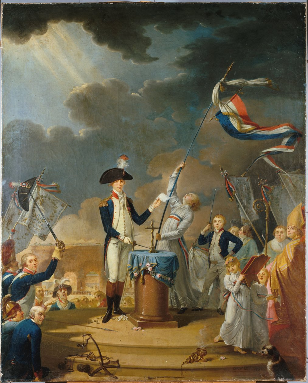 Přísaha La Fayette na Festivalu federace, 14. července 1790, 1791. od Unbekannt