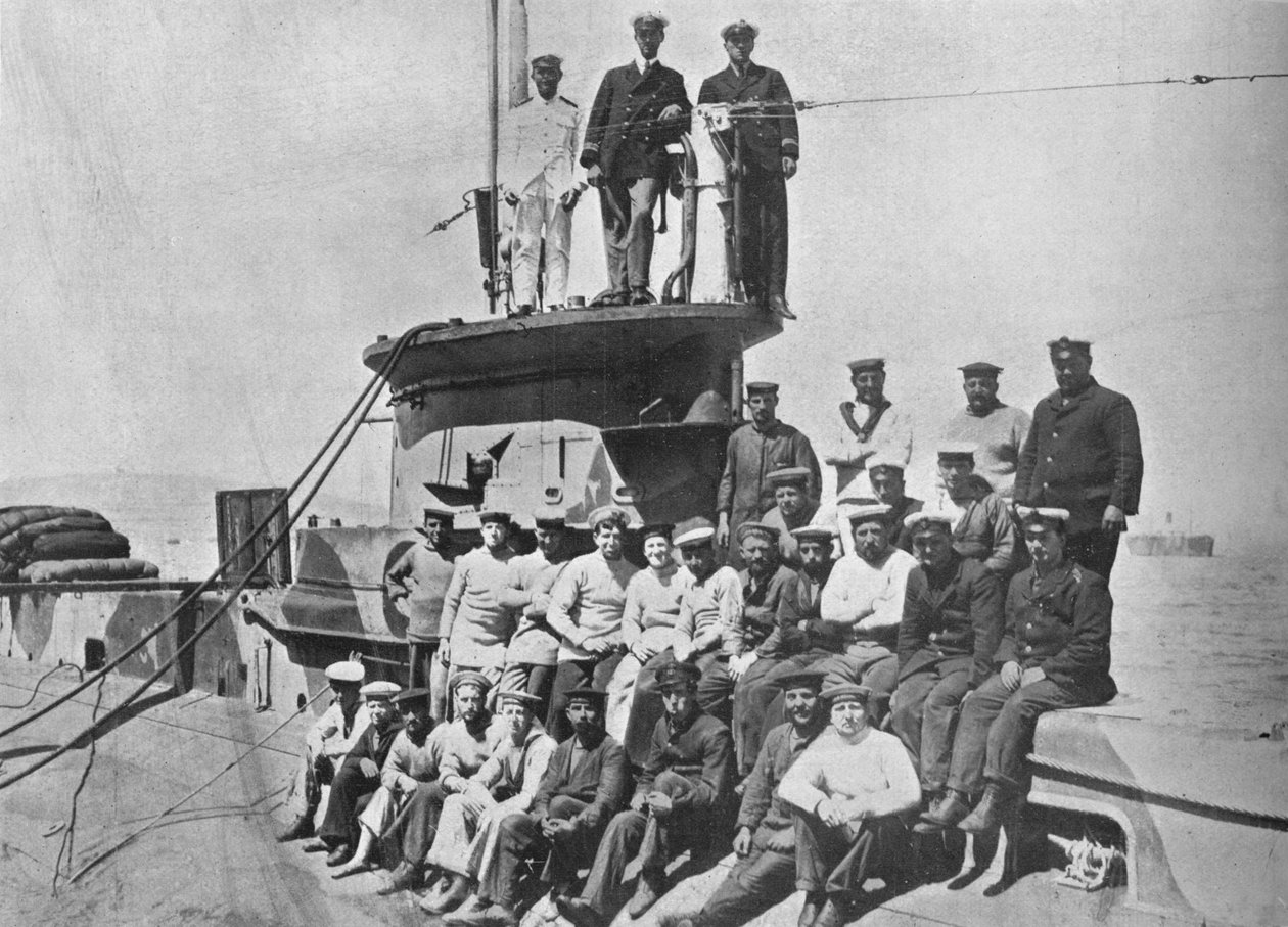 Důstojníci a posádka HM Submarine E14, 1915. od Unbekannt