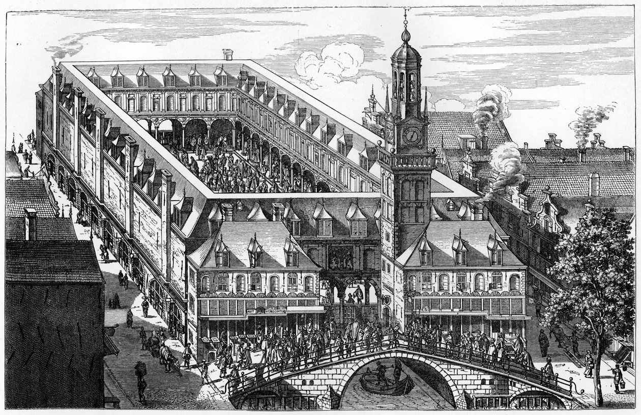 Stará burza v Amsterdamu, zničená požárem v roce 1858, 1903 od Unbekannt