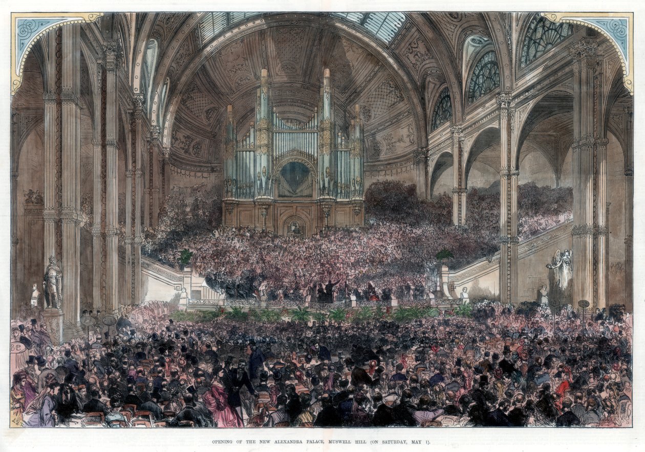 Otevření nového paláce Alexandra, Muswell Hill, 1. května 1875 od Unbekannt