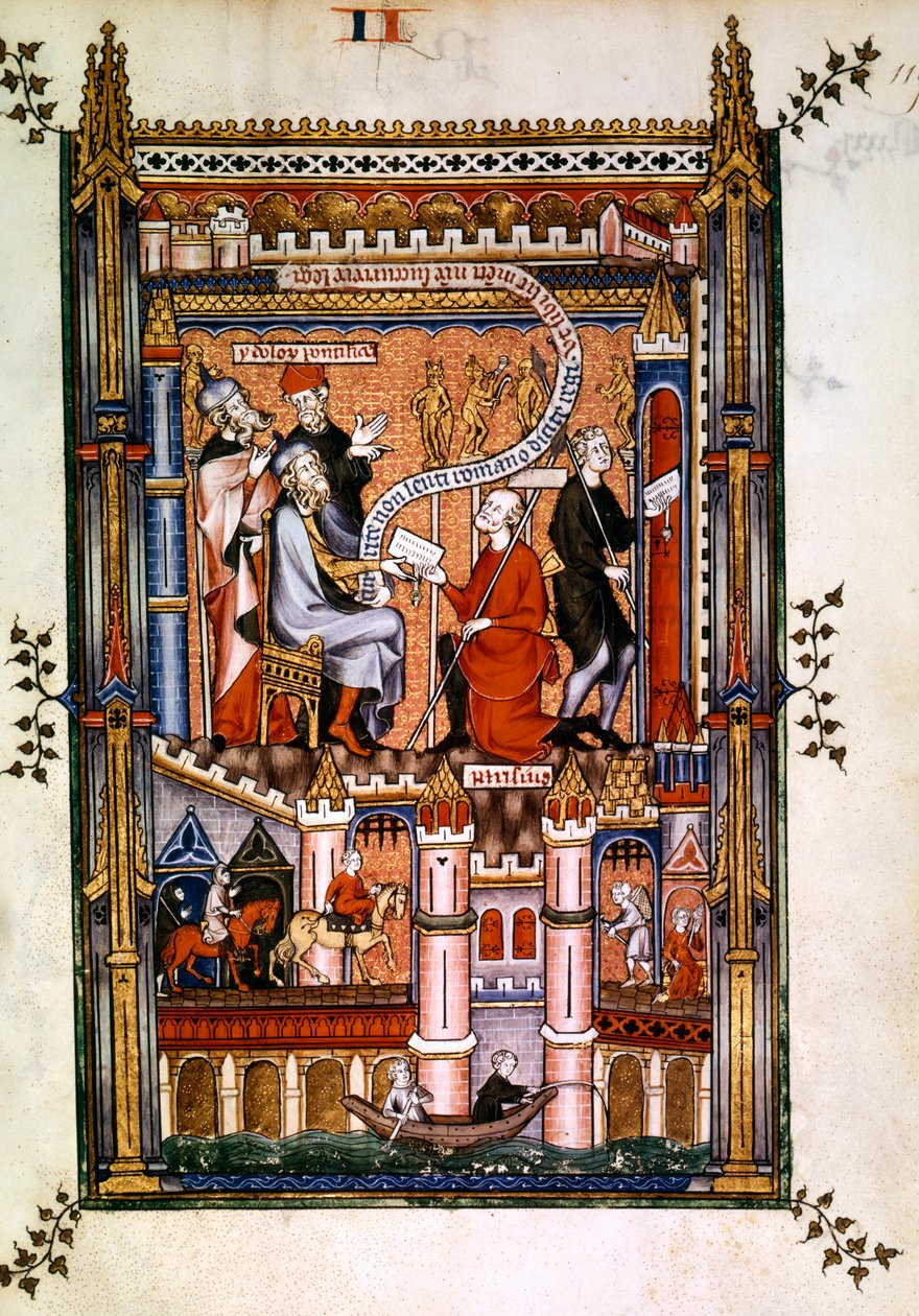 Pohanští kněží z Paříže posílají své poselství do Říma, 1317 od Unbekannt