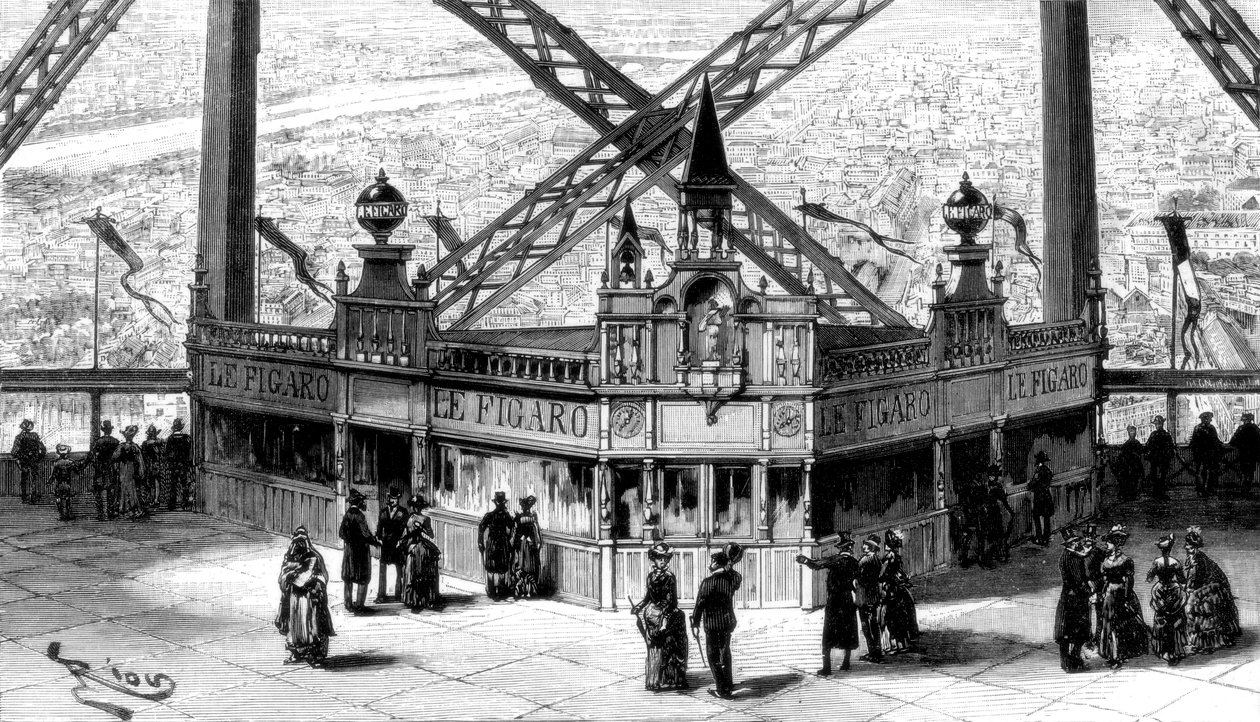 Pavilon Figaro, ve druhém patře Eiffelovy věže, Paříž, 1889 od Unbekannt