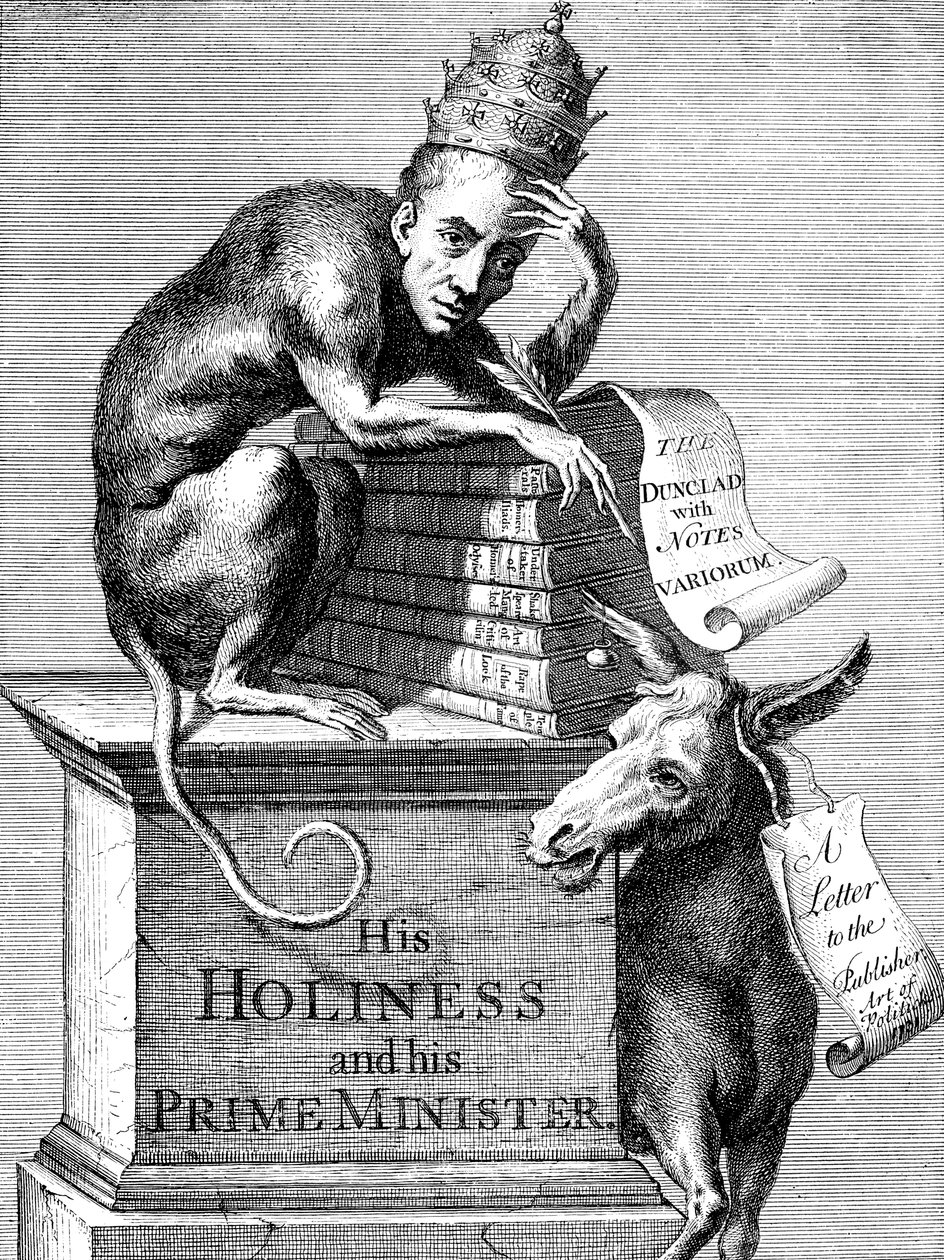 Fízl a charakter alexandrinského hyper-kritcha a komentátora, 1728 od Unbekannt