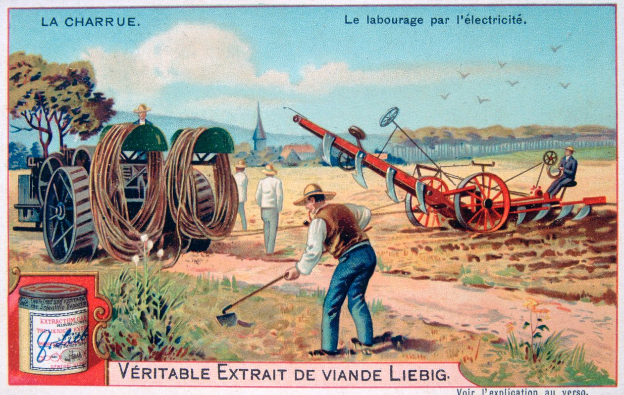 Pluh, obdělávání pomocí elektřiny, 1900 c od Unbekannt
