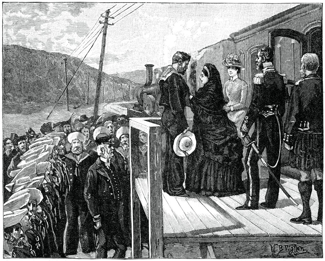 Královna předává Albertovu medaili pobřežní stráži George Oatleymu, konec 19. století, 1900 od Unbekannt