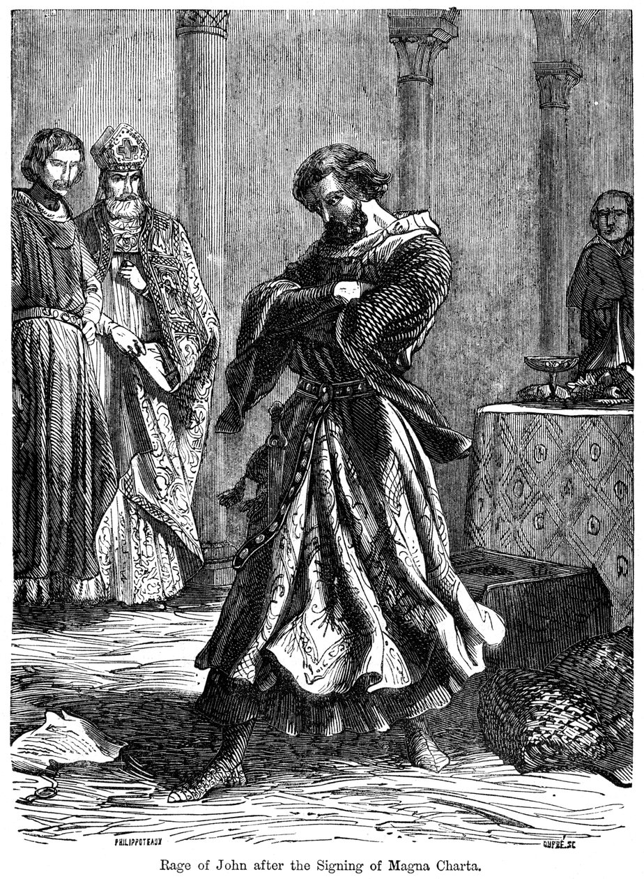 Hněv krále Jana 1167-1216 po podepsání Magna Charta c1215 od Unbekannt