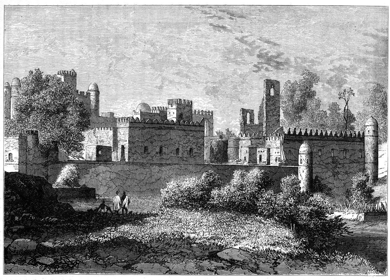 Královský palác v Gondar, starobylé hlavní město Habeše, c1890 od Unbekannt